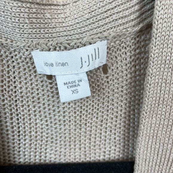 J. Jill Love Linen Knit Cardigan in Beige, size XS - VGUC - Picture 8 of 14